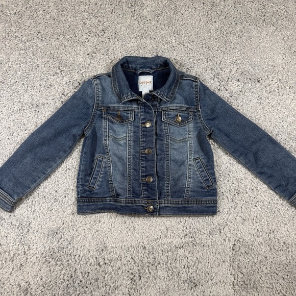 Cat & Jack 3T Jean Jacket Denim Girls Toddler - Picture 3 of 16